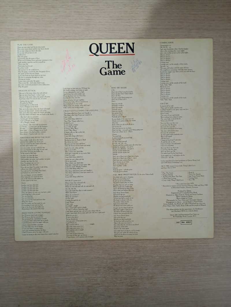 Lp Vinil Queen The Game Com Encarte