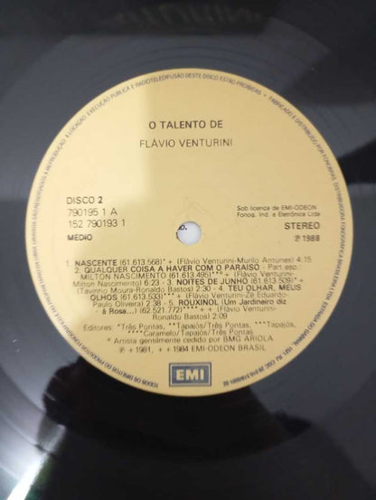 Lp Vinil Flávio Venturini O Talento De Duplo Com Encarte