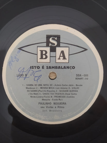Lp Vinil Paulinho Nogueira Isto É Sambalanço