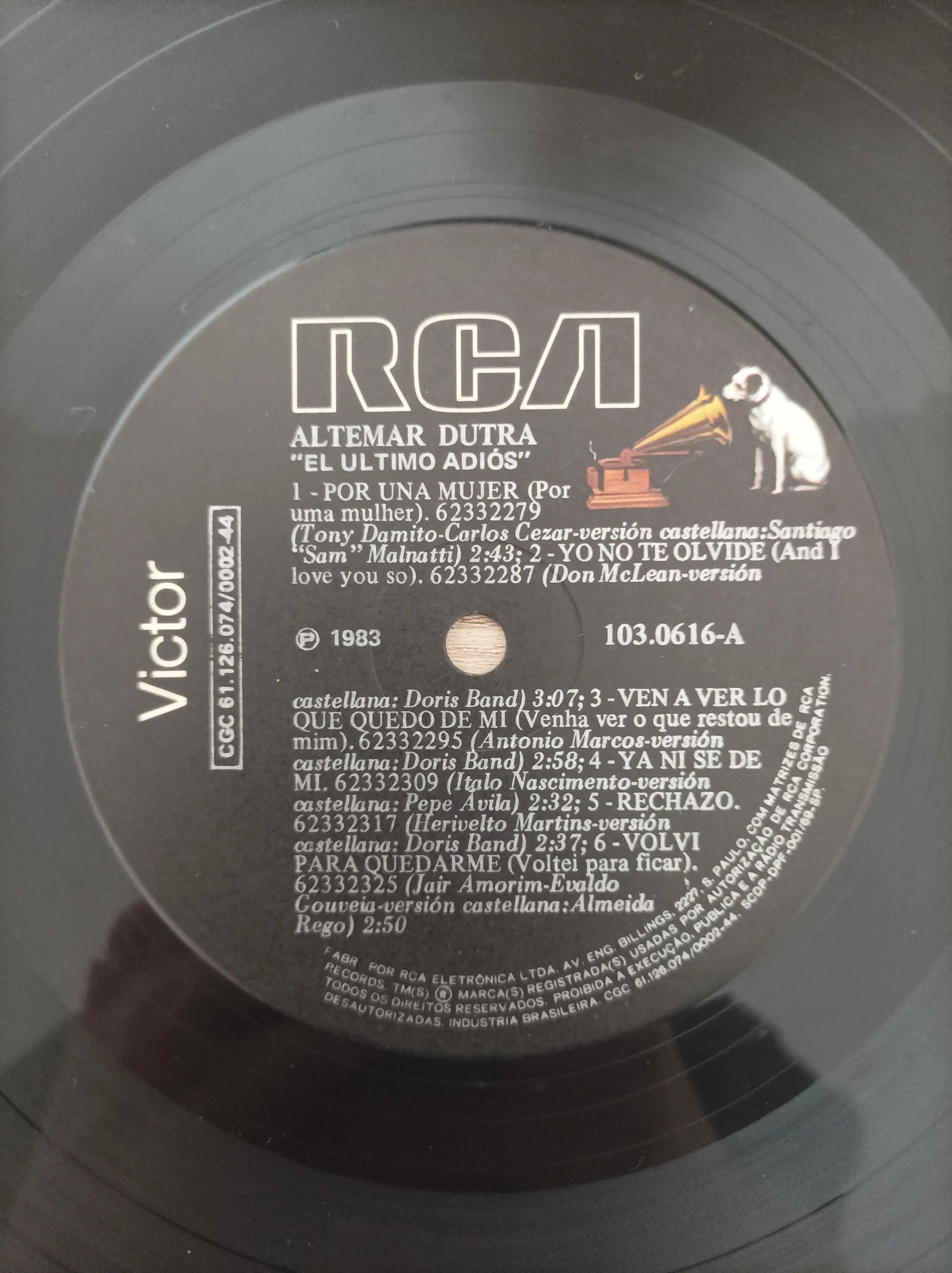 Lp Vinil Altemar Dutra El Ultimo Adiós