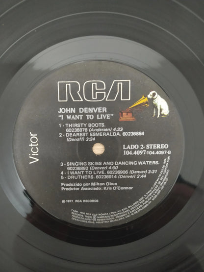 Lp Vinil John Denver I Want To Live