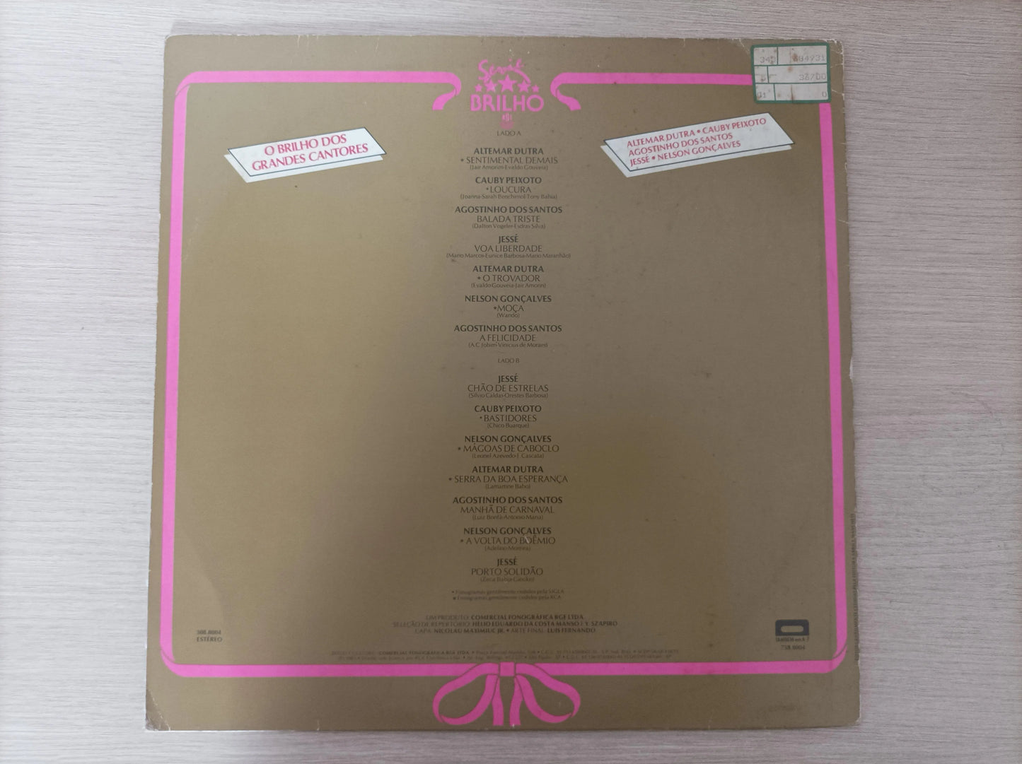 Lp Vinil O Brilho Dos Grandes Cantores