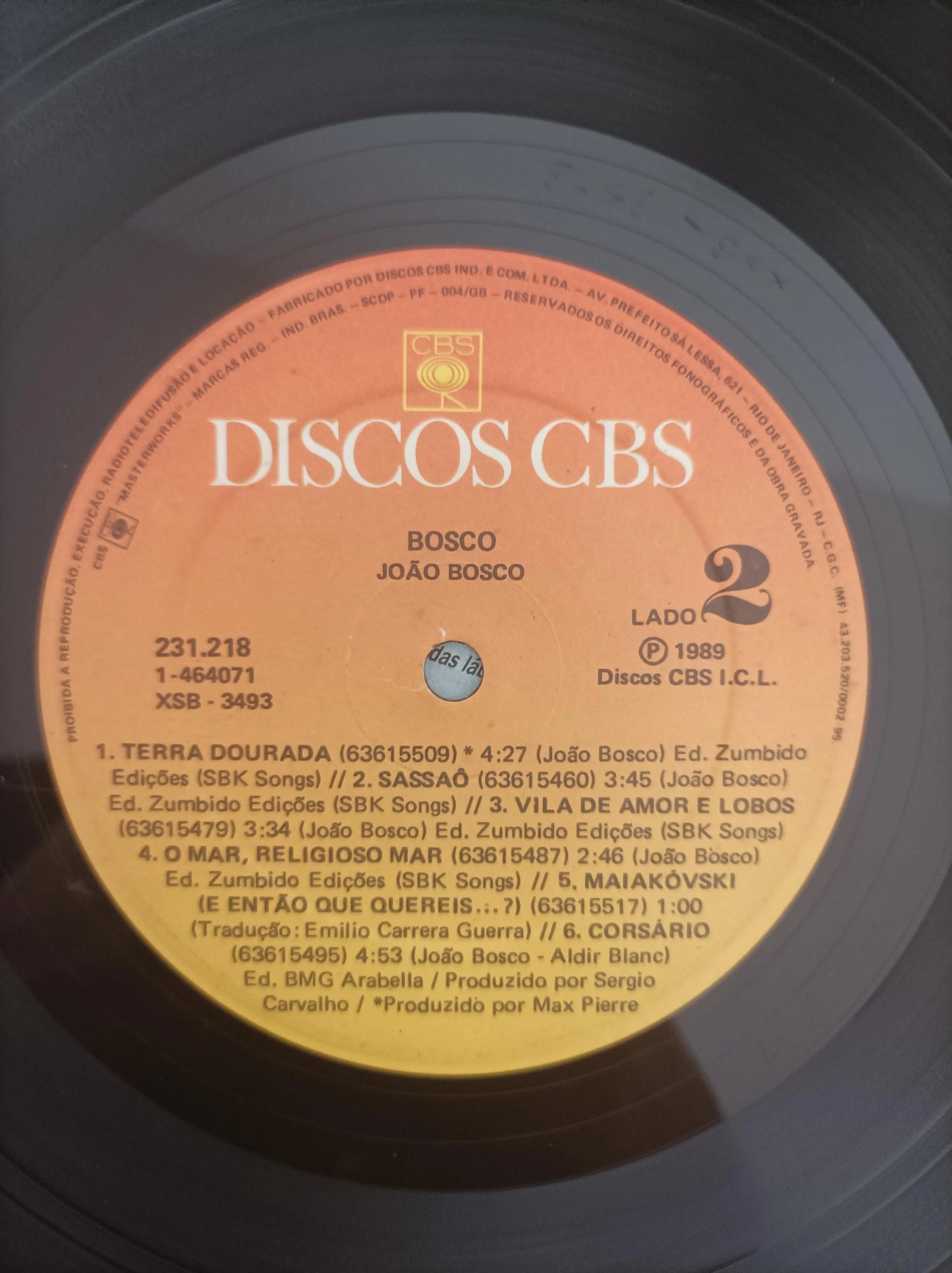 Lp Vinil João Bosco 1989 Com Encarte
