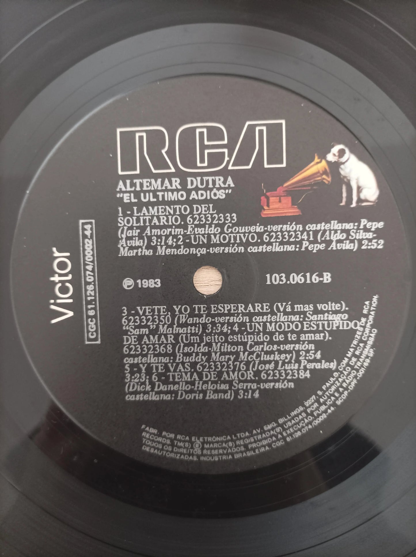 Lp Vinil Altemar Dutra El Ultimo Adiós