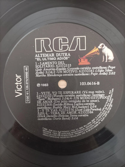 Lp Vinil Altemar Dutra El Ultimo Adiós