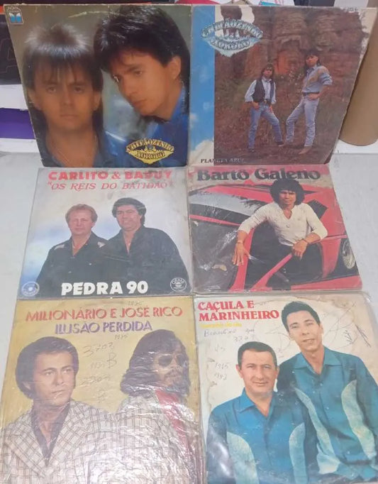 Lp Vinil Lote 6 Unidades Sertanejo