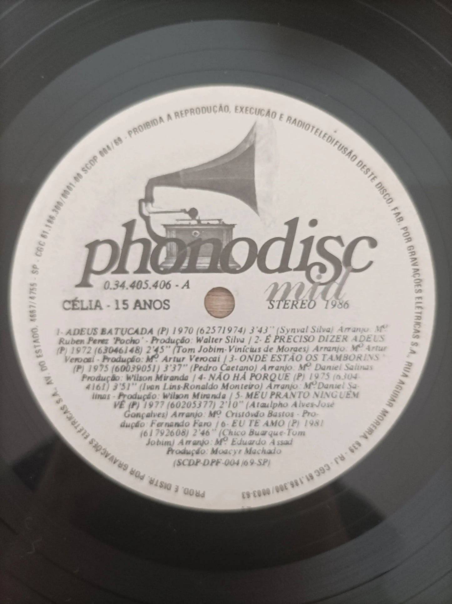 Disco Vinil 15 Anos Célia A