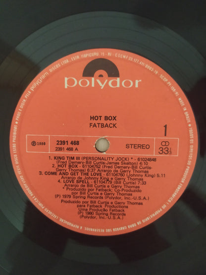 Lp Vinil Fatback Hot Box