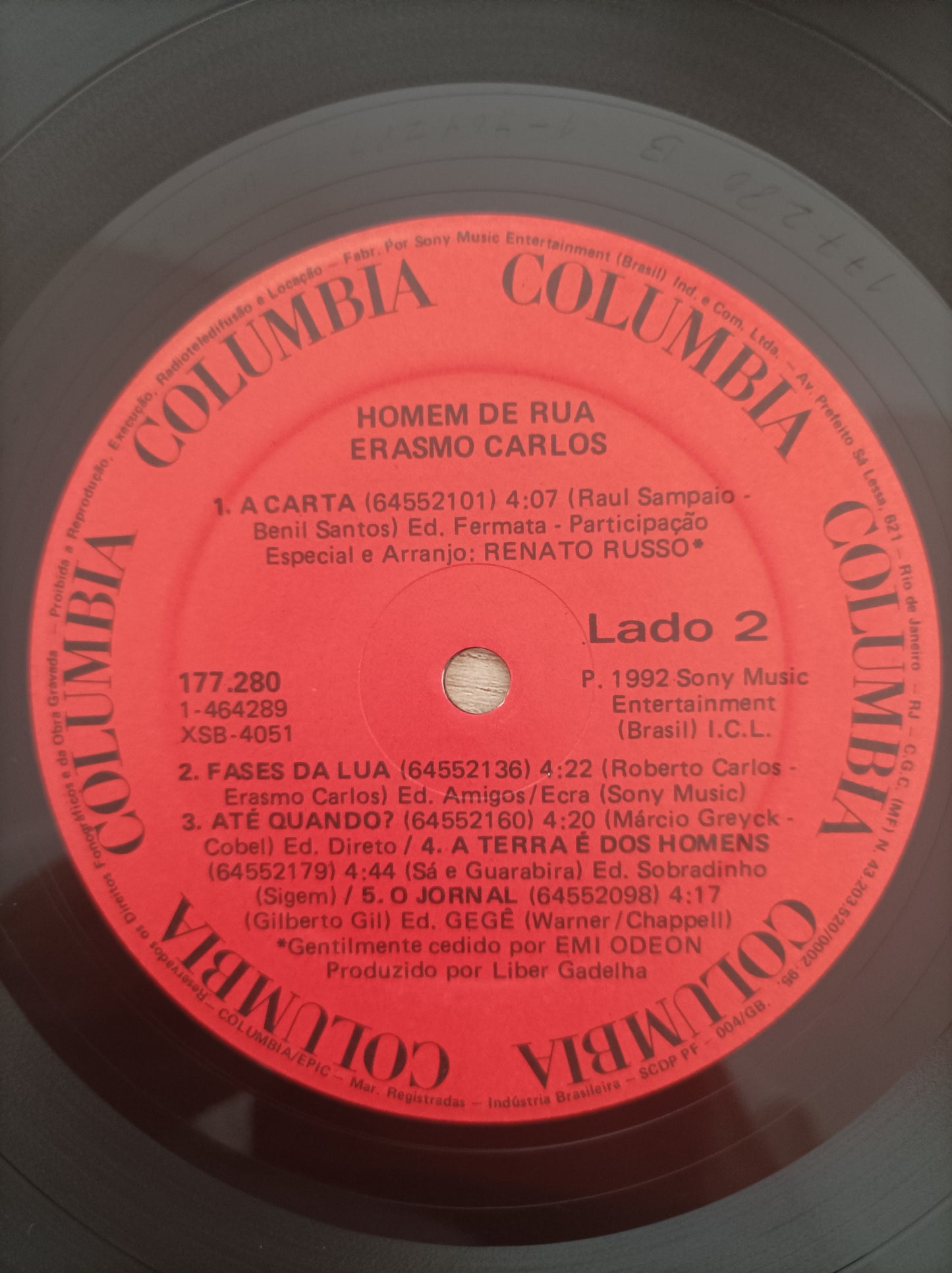 Lp Vinil Erasmo Carlos Homem de Rua Com encarte