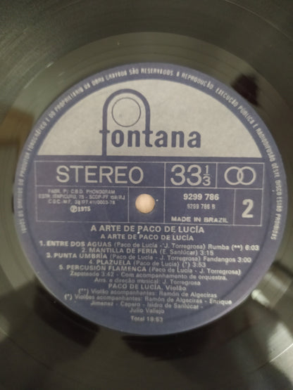 Lp Vinil Paco De Lucia A Arte De Duplo