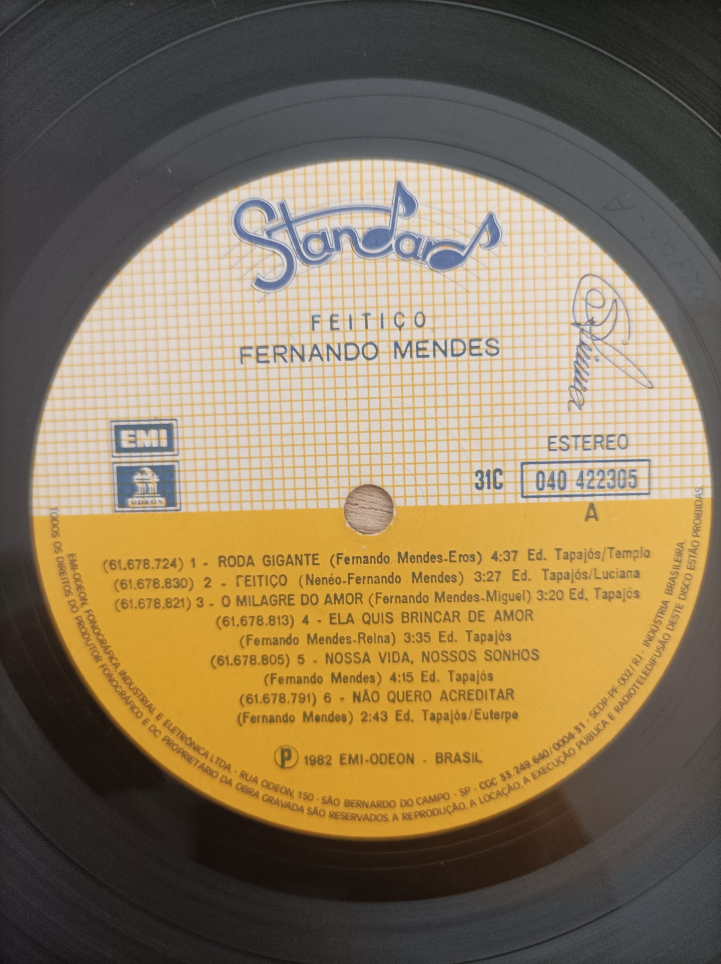 Lp Vinil Fernando Mendes Feitiço Com encarte
