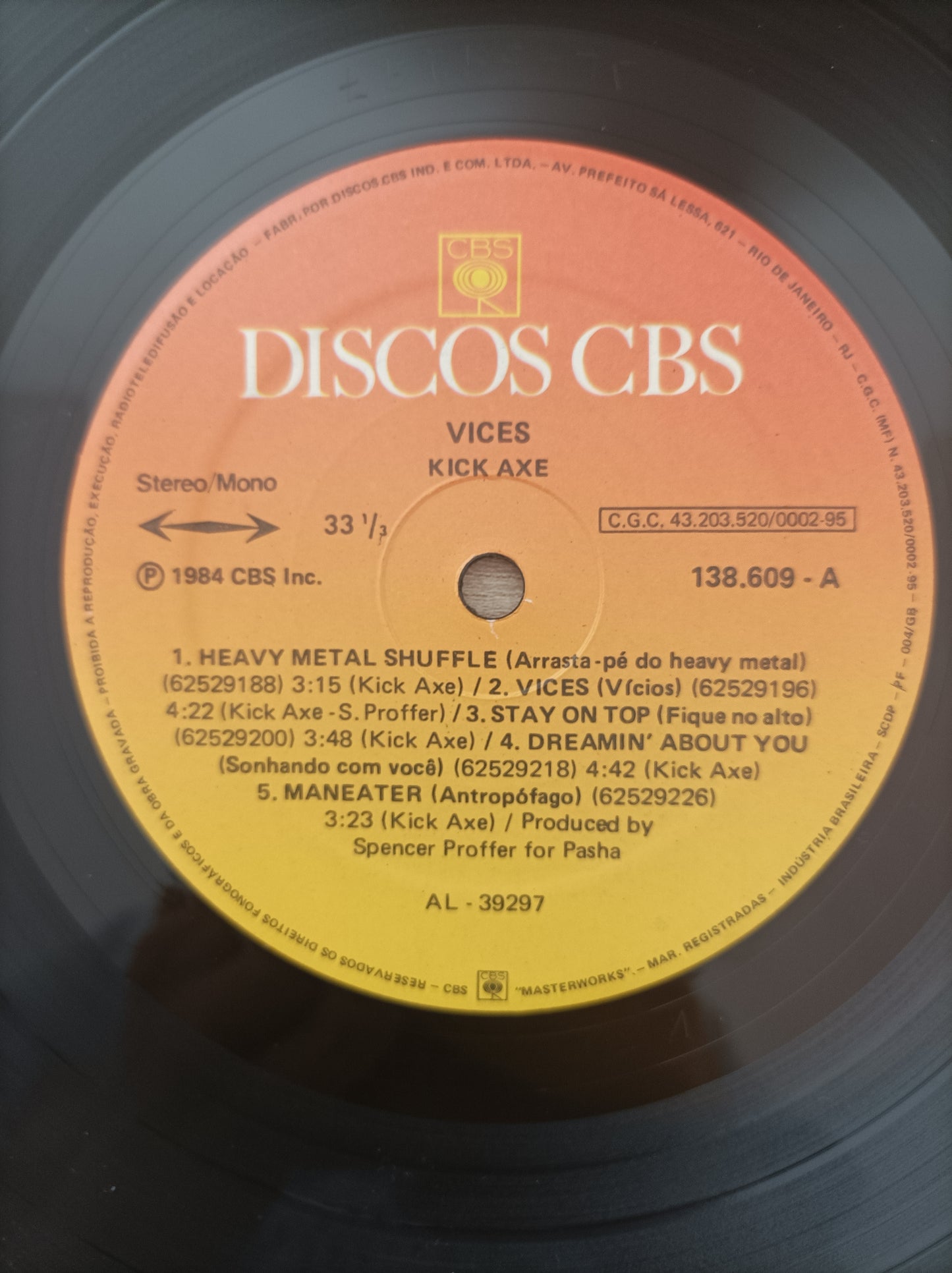 Lp Vinil Kick Axe Vices