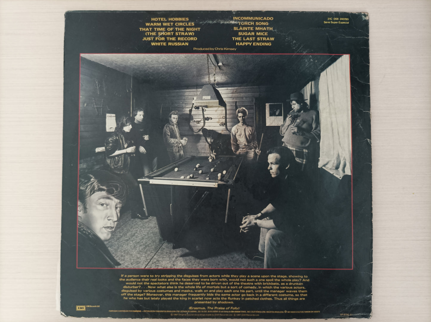 Lp Vinil Marillion Clutching at straws Com encarte