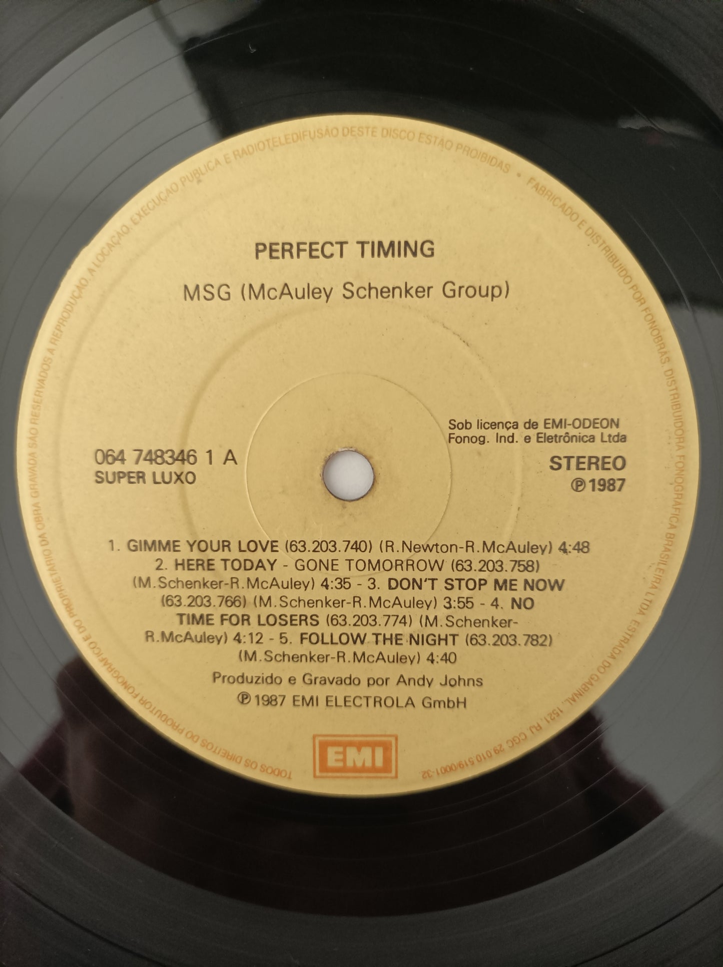 Lp Vinil McAuley Schenker Group Perfect Timing Com encarte