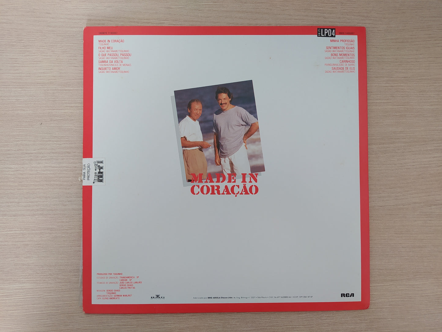 Lp Vinil Toquinho & Sadao Watanabe Made In Coração C Encarte