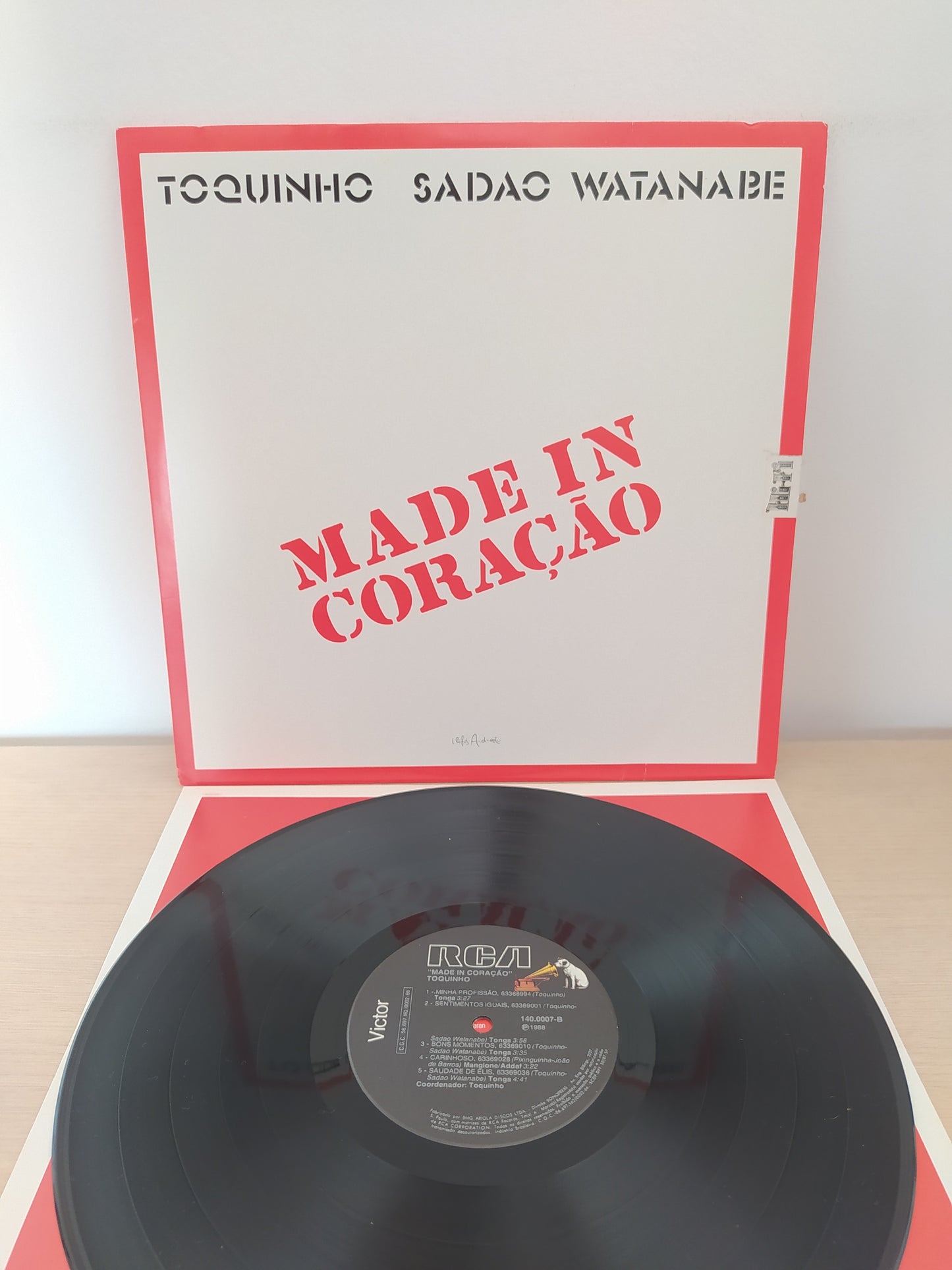 Lp Vinil Toquinho & Sadao Watanabe Made In Coração C Encarte