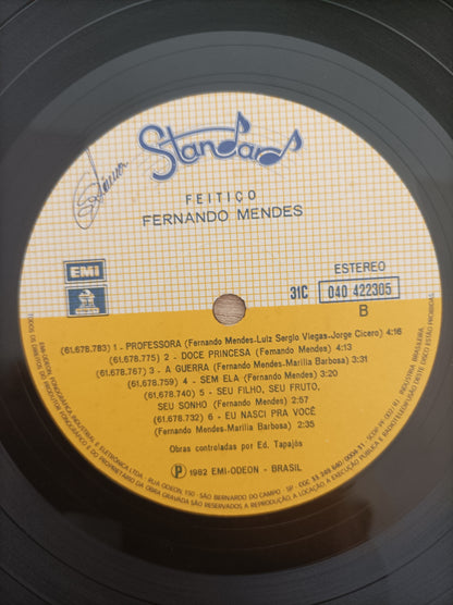 Lp Vinil Fernando Mendes Feitiço Com encarte