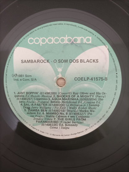 Lp Vinil Sambarock O Som dos Blacks