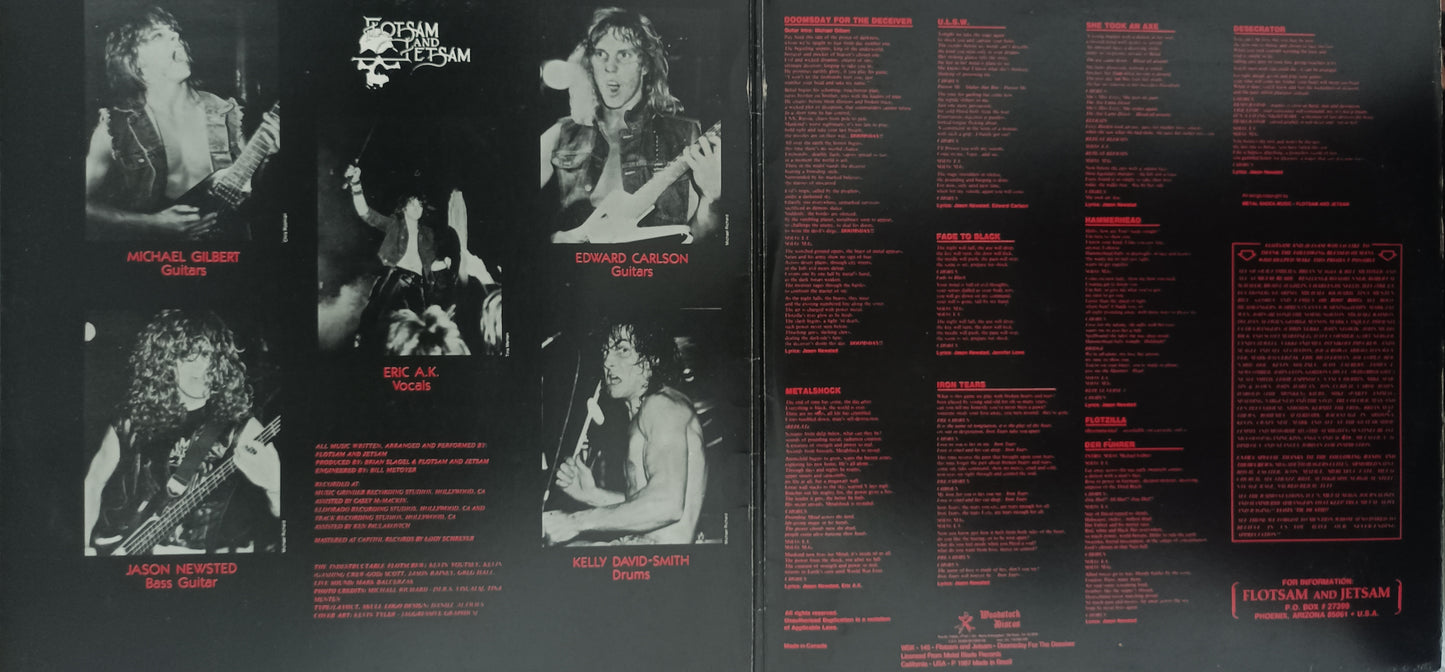 Lp Vinil Flotsam and Jetsam Doomsday for the Deceiver