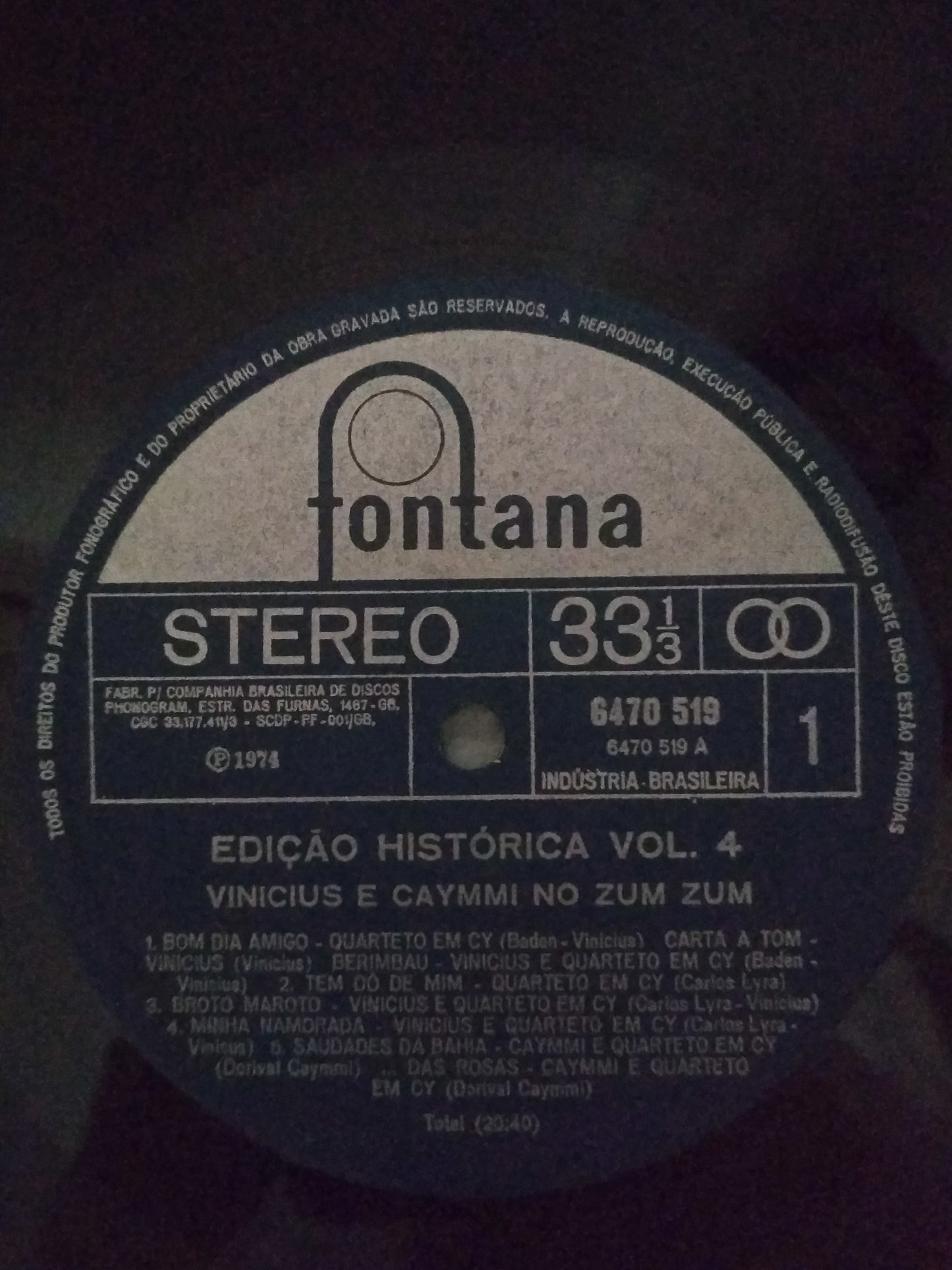 Lp Vinil Vinicius E Caymmi No Zum Zum Edição Histórica Vol 4