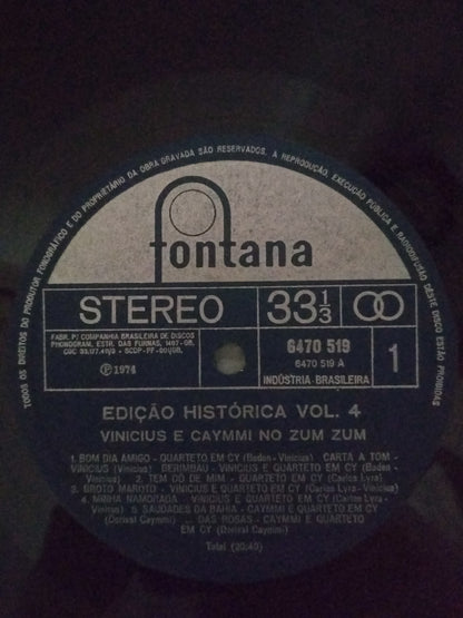Lp Vinil Vinicius E Caymmi No Zum Zum Edição Histórica Vol 4