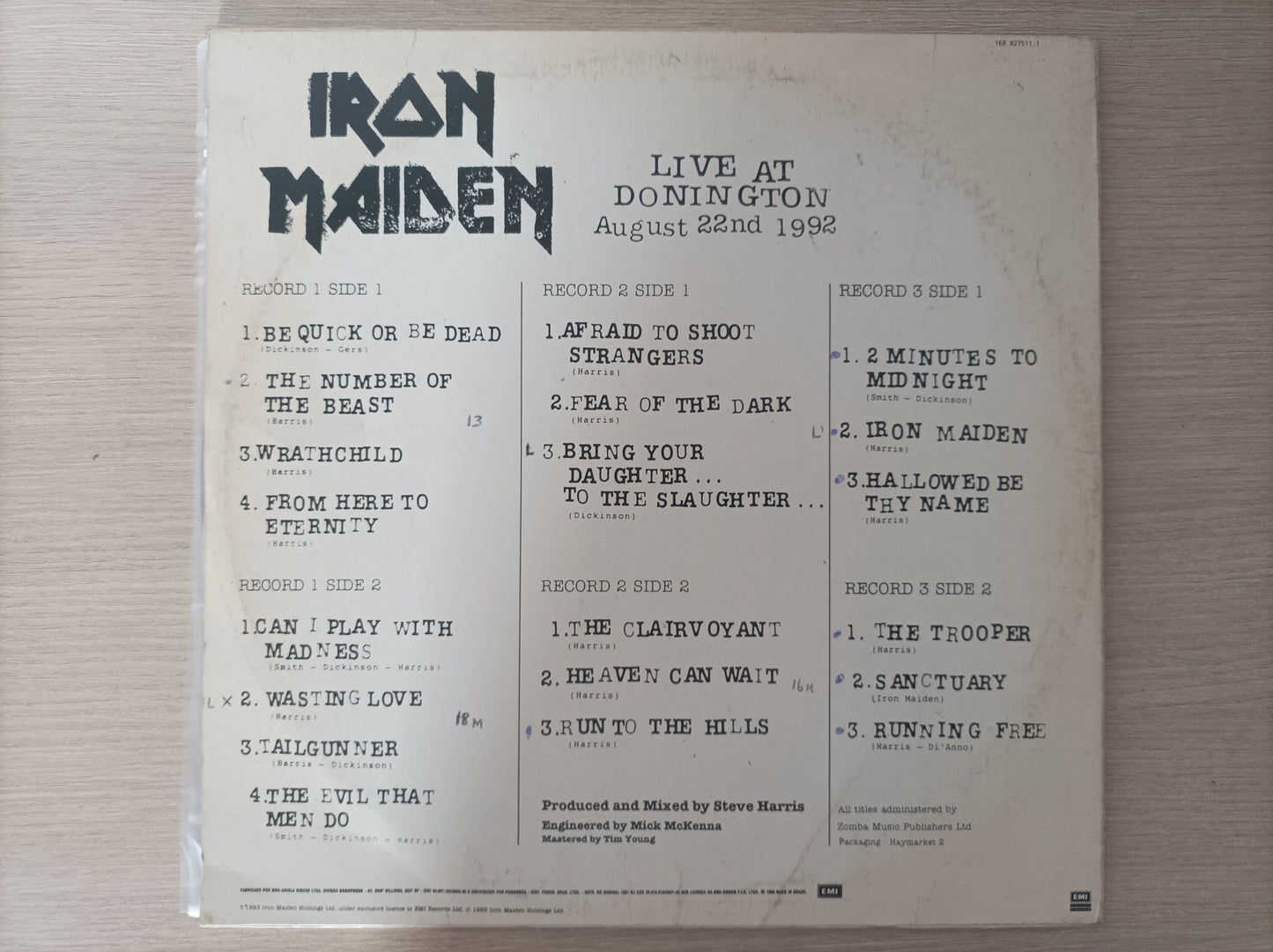 Lp Vinil Iron Maiden Live at Donington Triplo