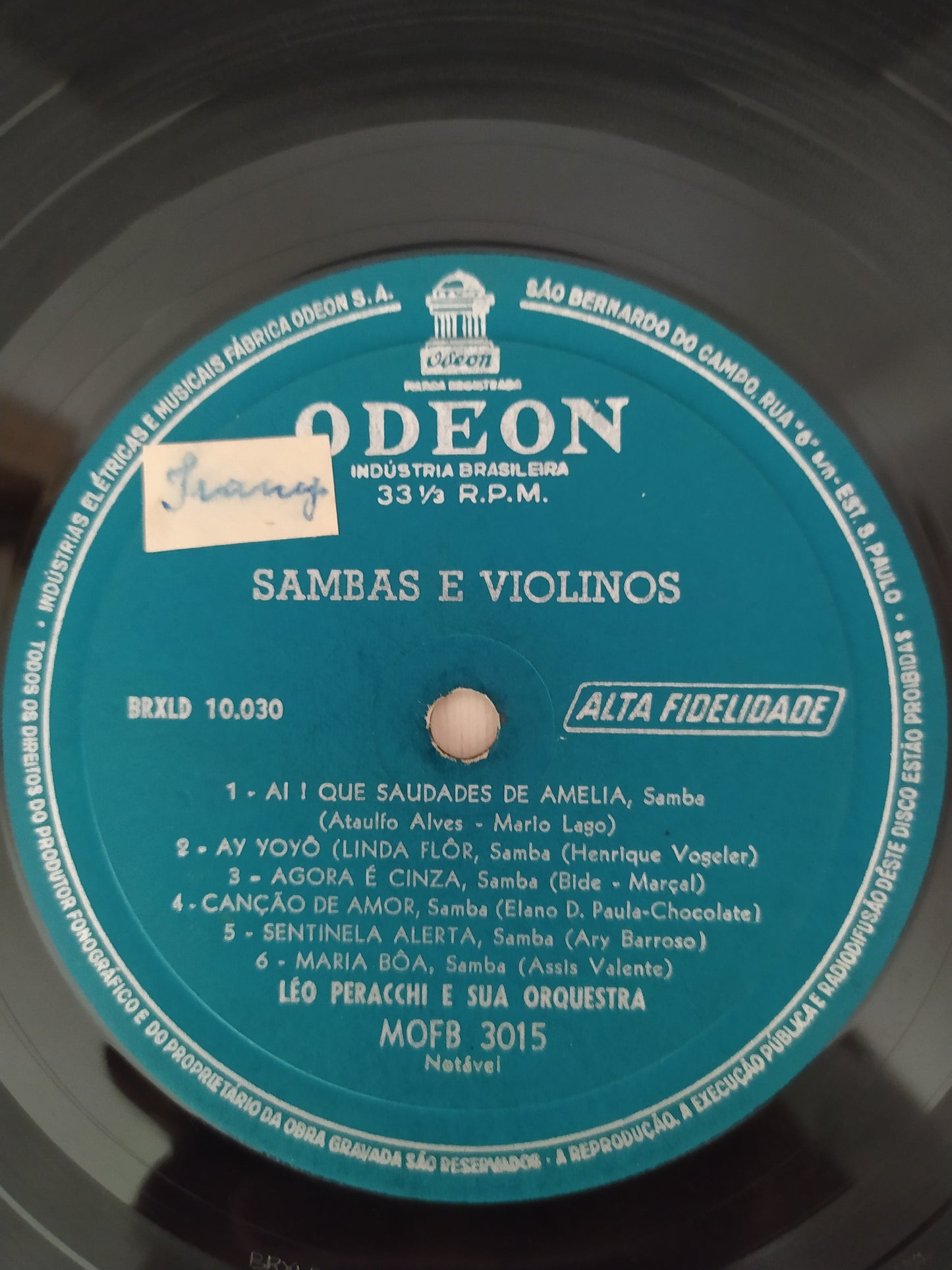 Lp Vinil Léo Peracchi E Suas Cordas Cariocas Sambas E Violinos