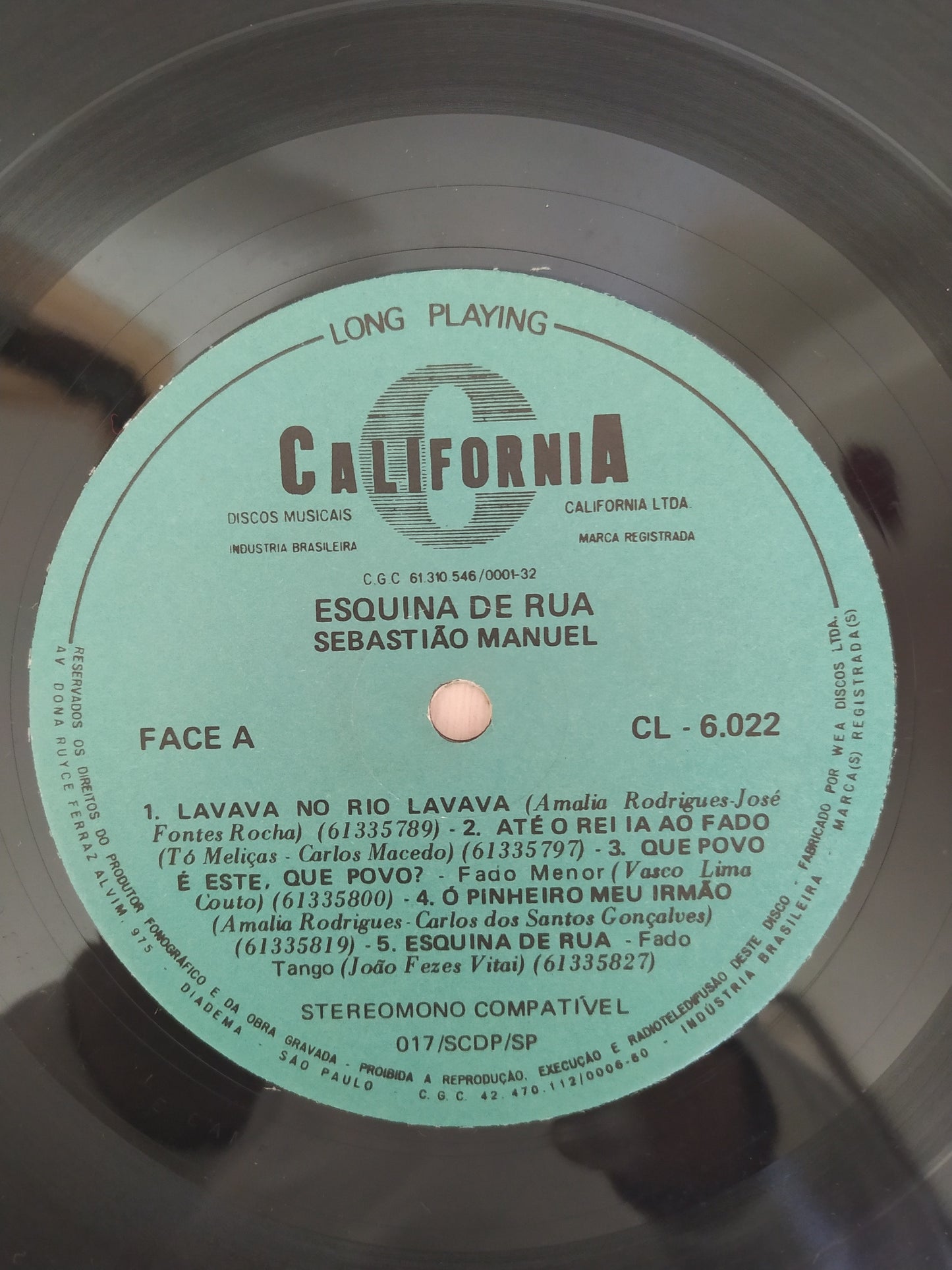 Lp Vinil Sebastião Manuel Esquina De Rua Autografado