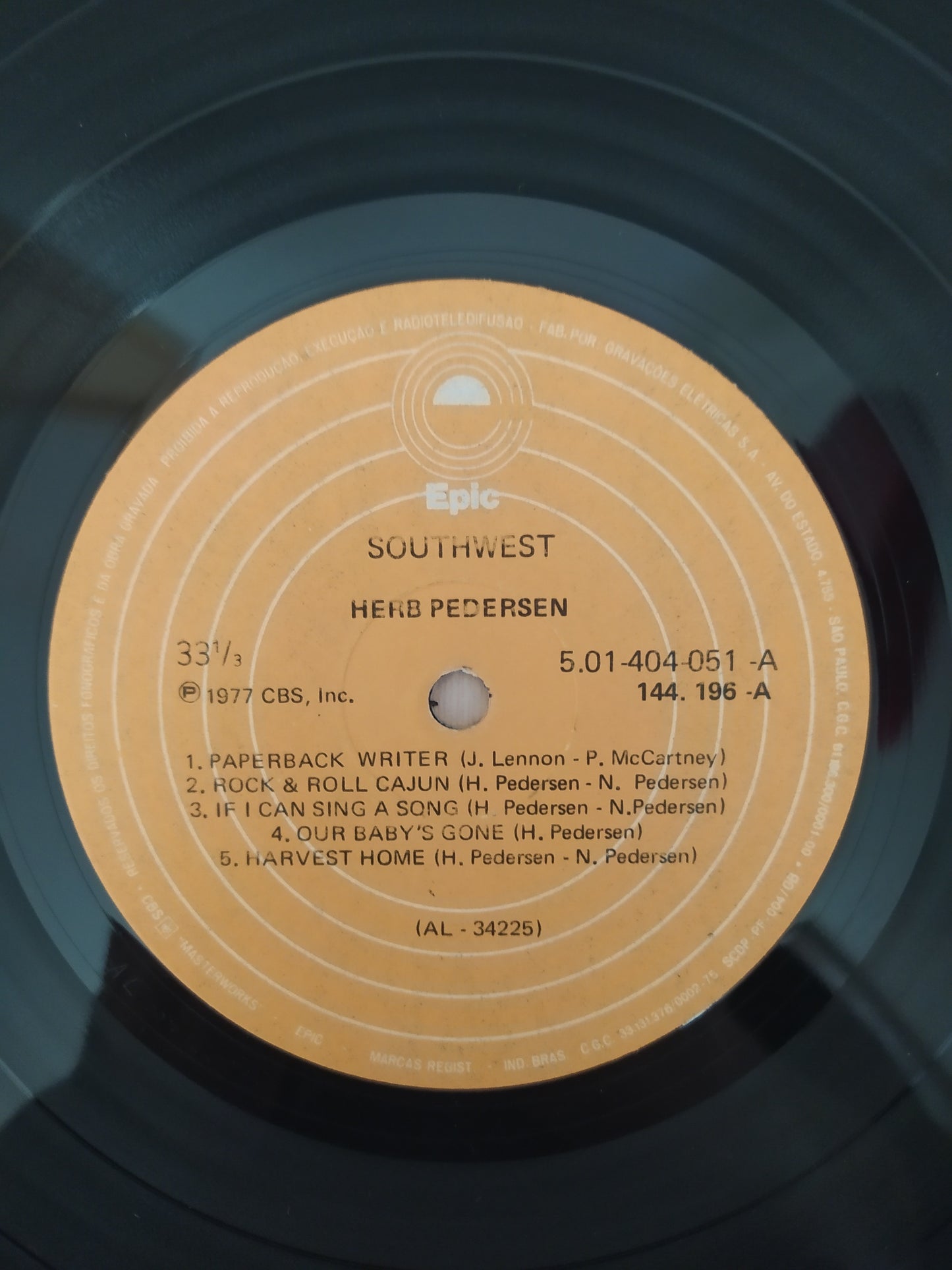Lp Vinil Herb Pedersen Southwest