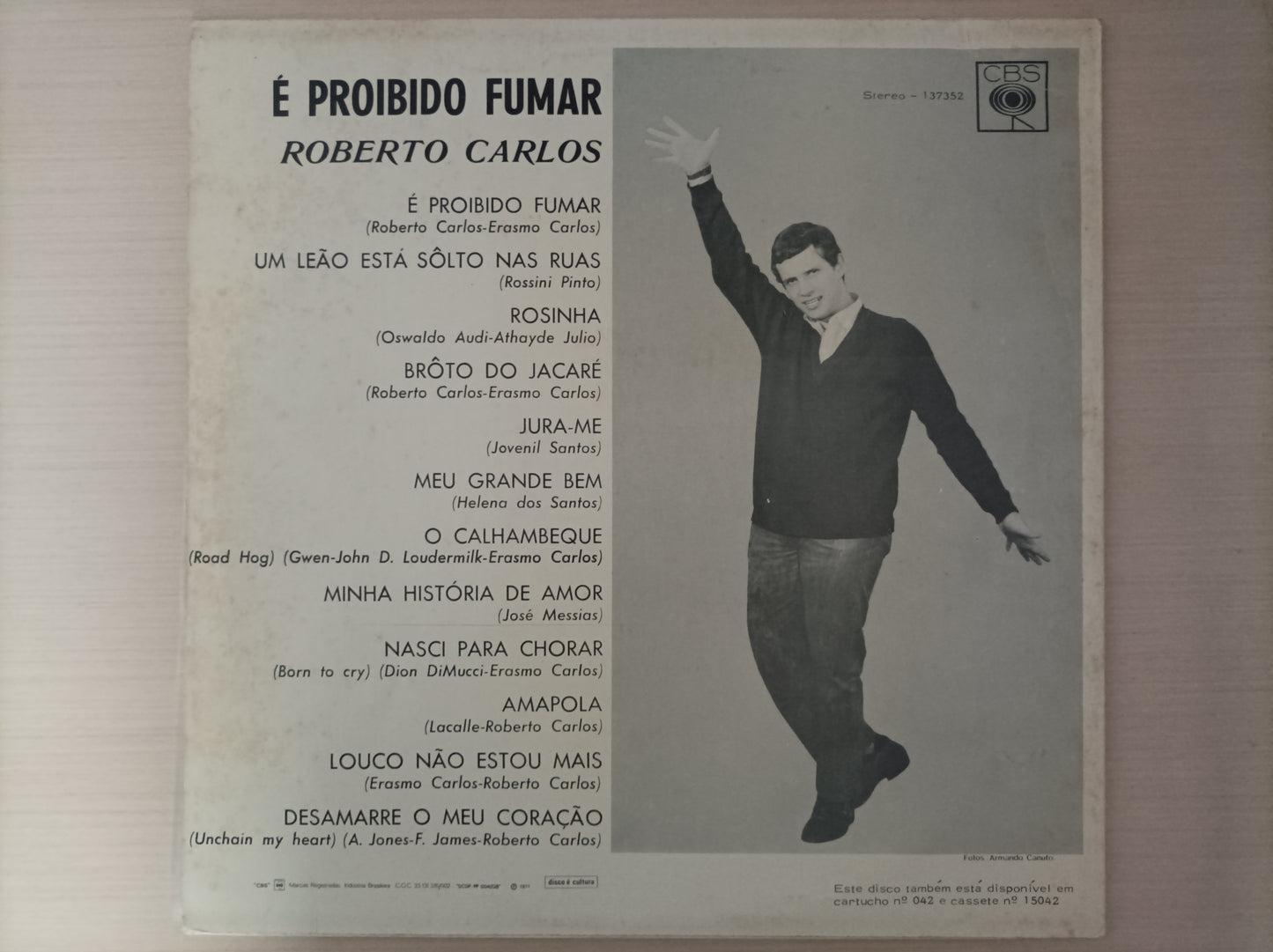 Lp Vinil Roberto Carlos É proibido fumar