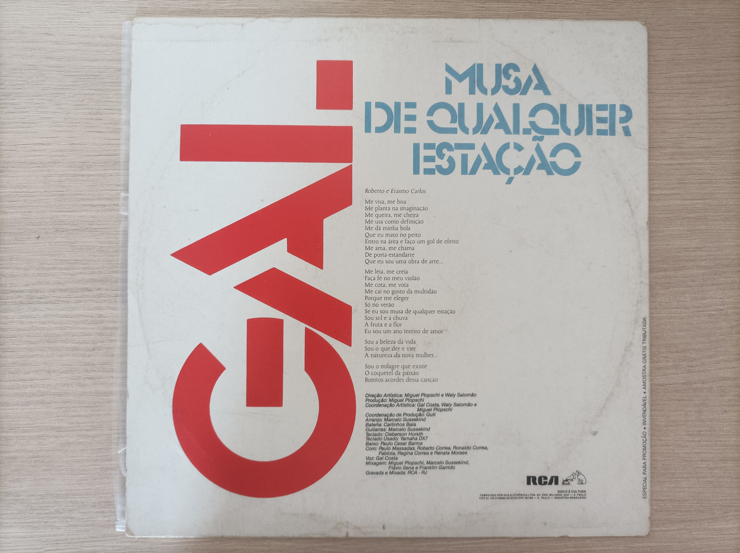 Lp Vinil Gal Costa Musa de Qualquer Estação