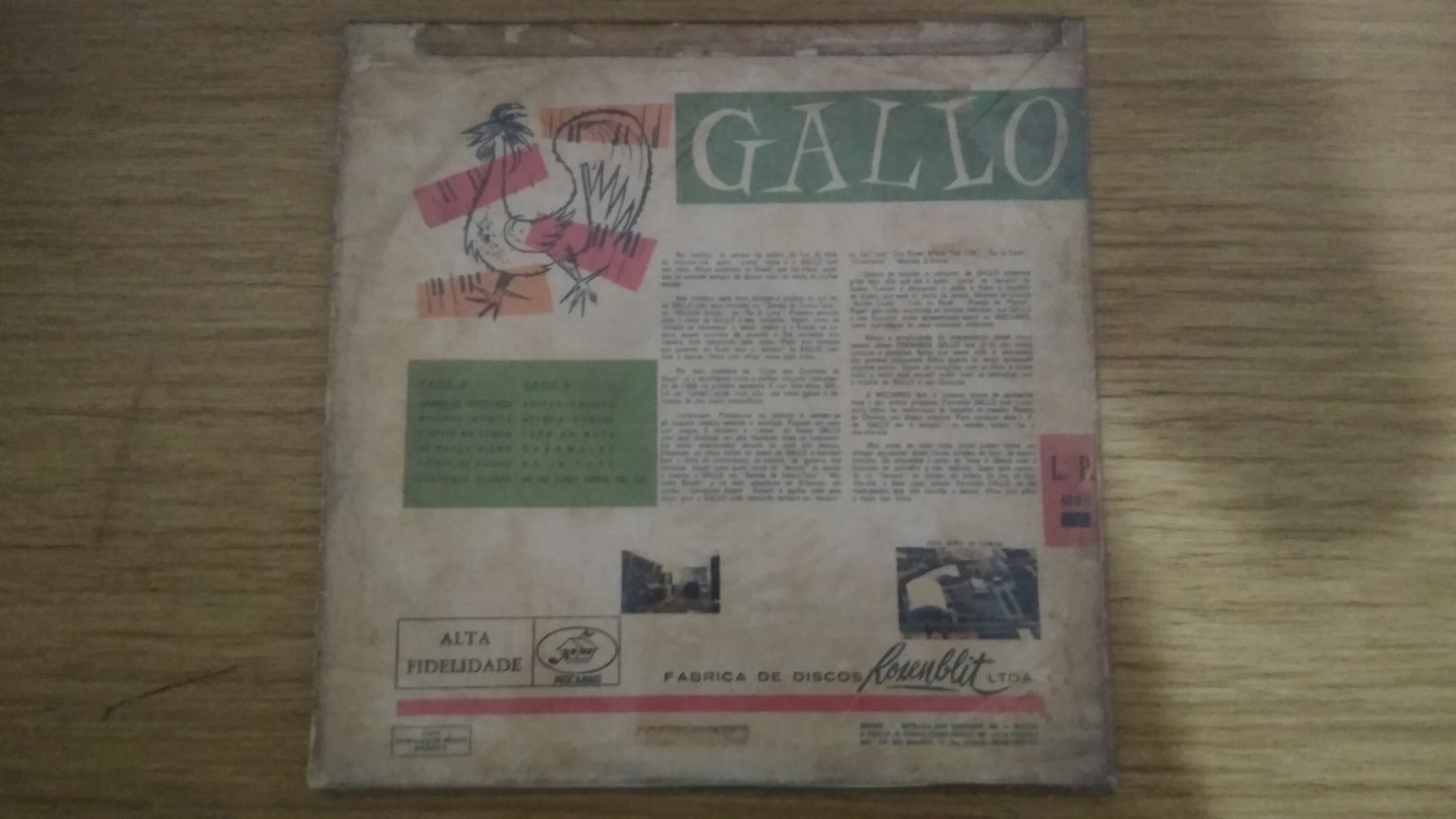 Lp Vinil Gallo e seu conjunto Em 4 tempos