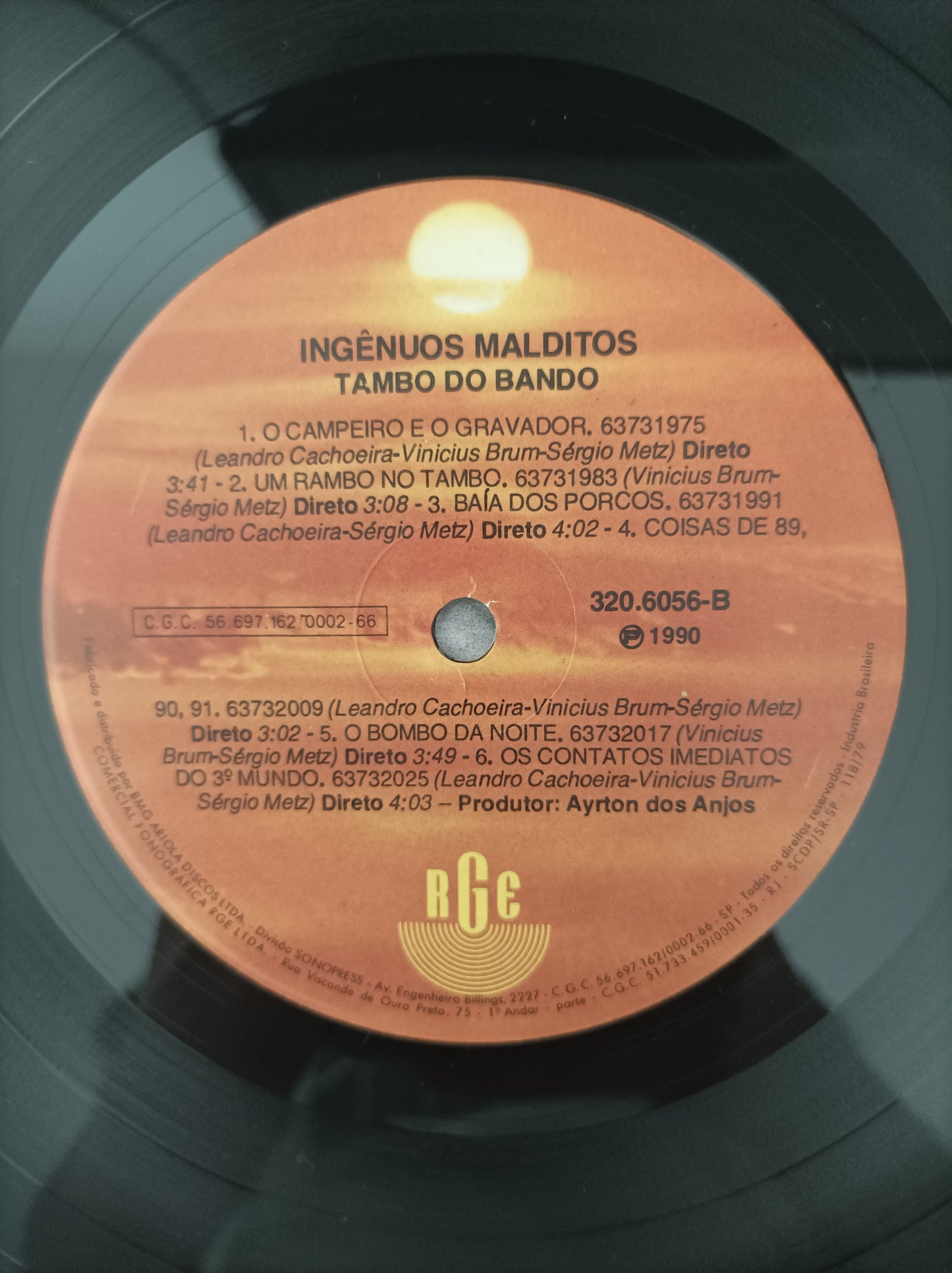 Lp Vinil Tambo do Bando Ingênuos Malditos Com encarte