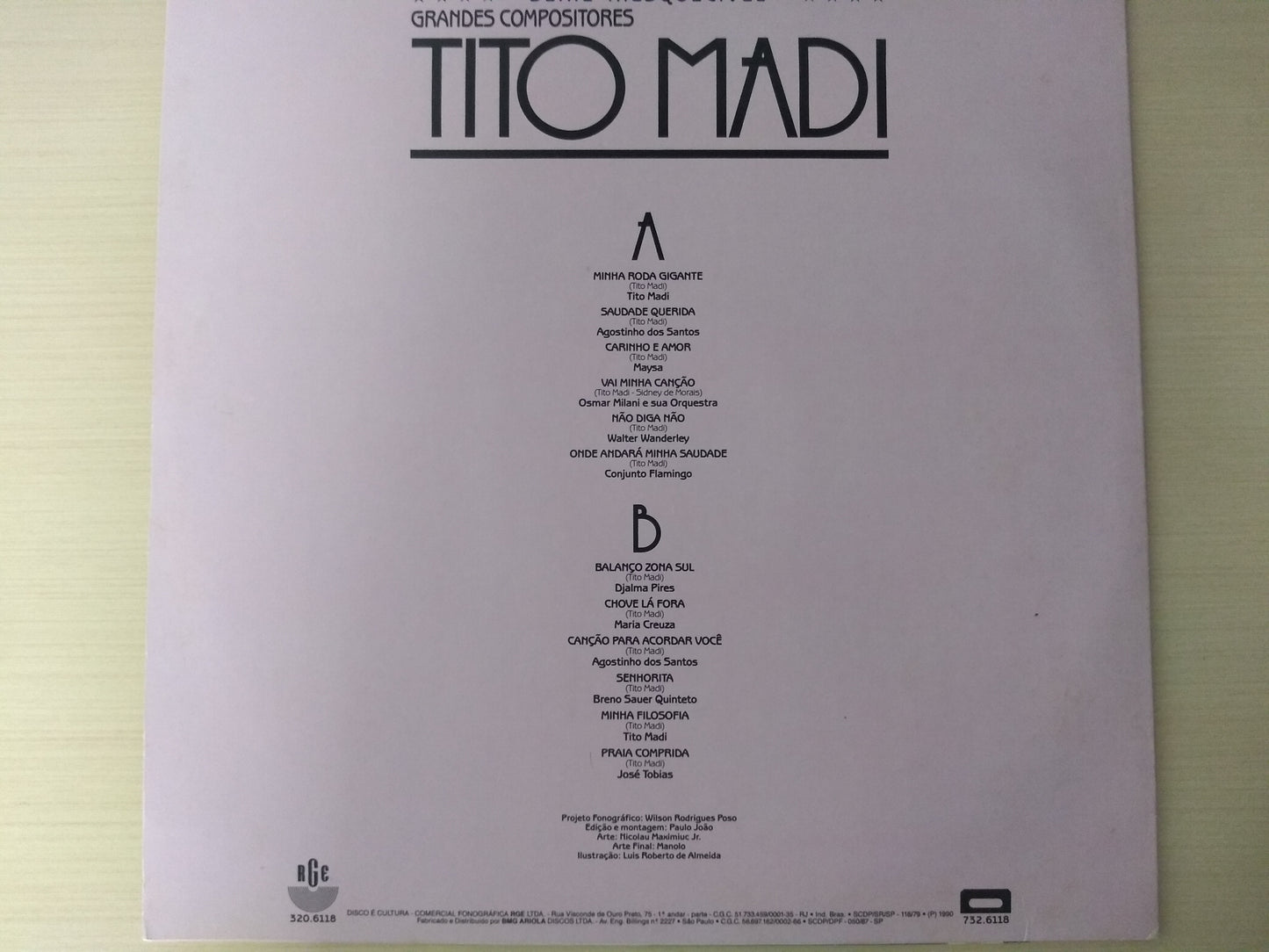 Lp Vinil Tito Madi Série Inesquecível Grandes Compositores