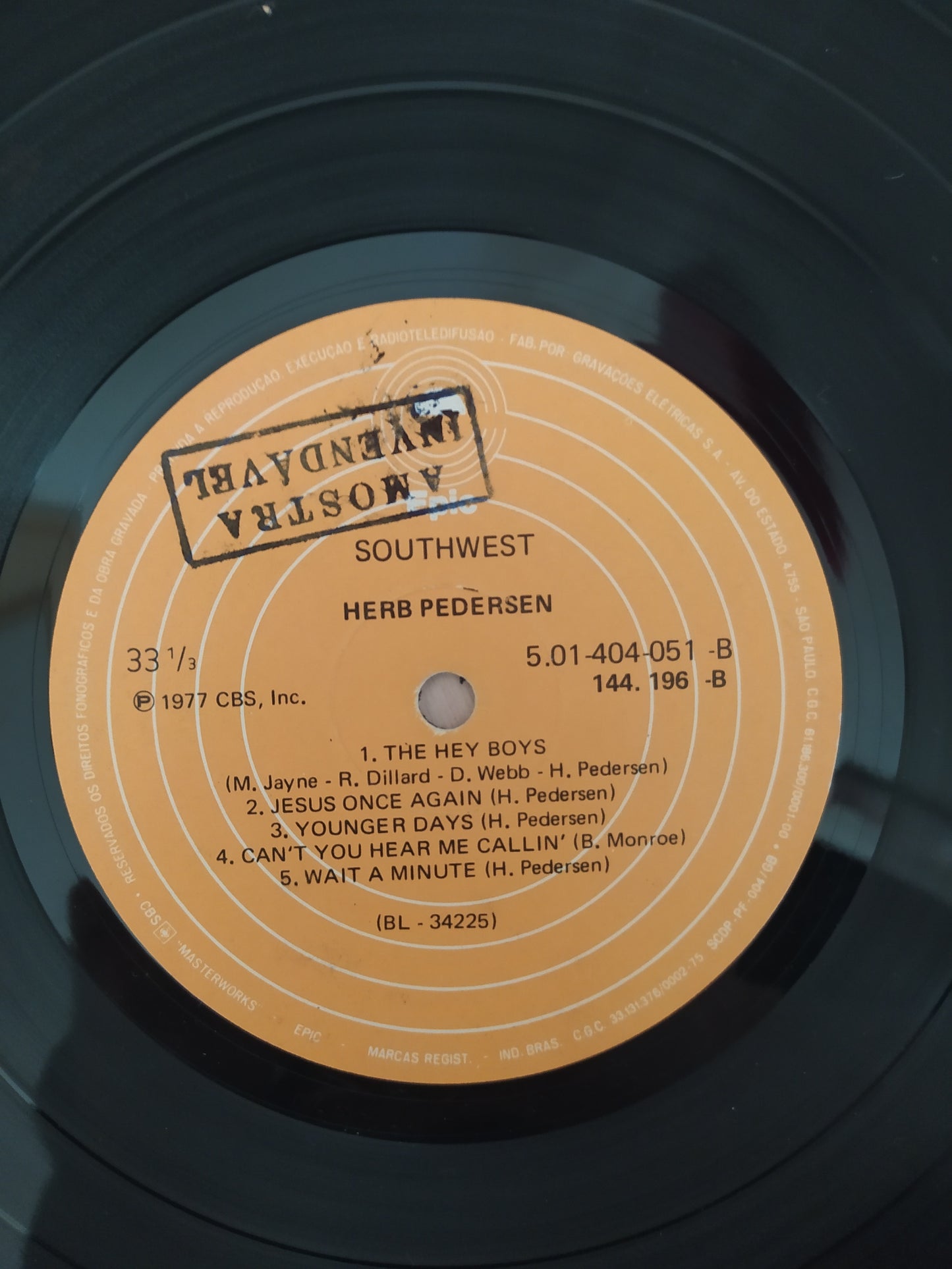 Lp Vinil Herb Pedersen Southwest