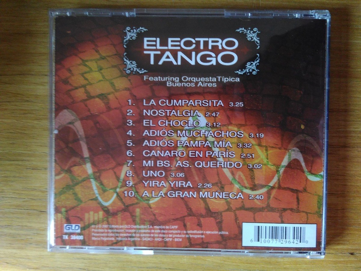 Cd Electro Tango Orquestra Tipica Buenos Aires