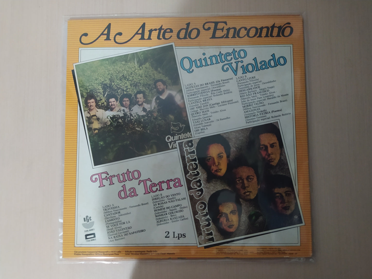 Lp Vinil Quinteto Violado Fruto Da Terra A Arte Do Encontro