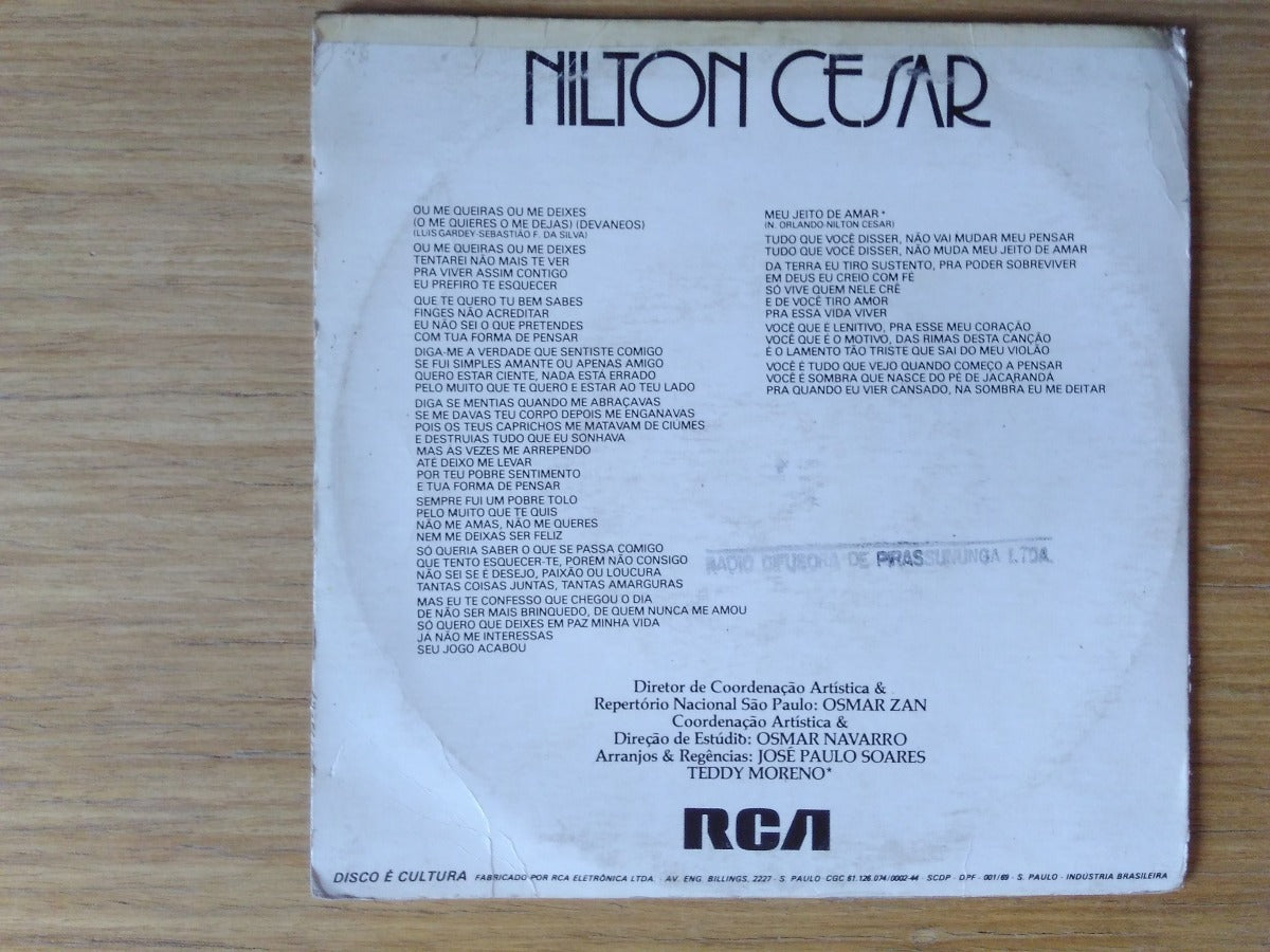 Lp Vinil Compacto Nilton Cesar Ou Me Queiras