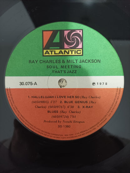 Lp Vinil Ray Charles & Milt Jackson Soul Meeting Com encarte
