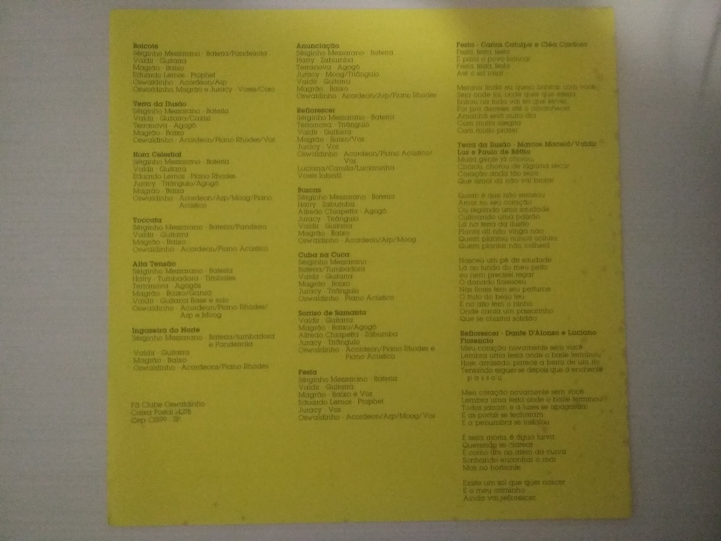 Lp Vinil Oswaldinho Céu E Chão Com Encarte