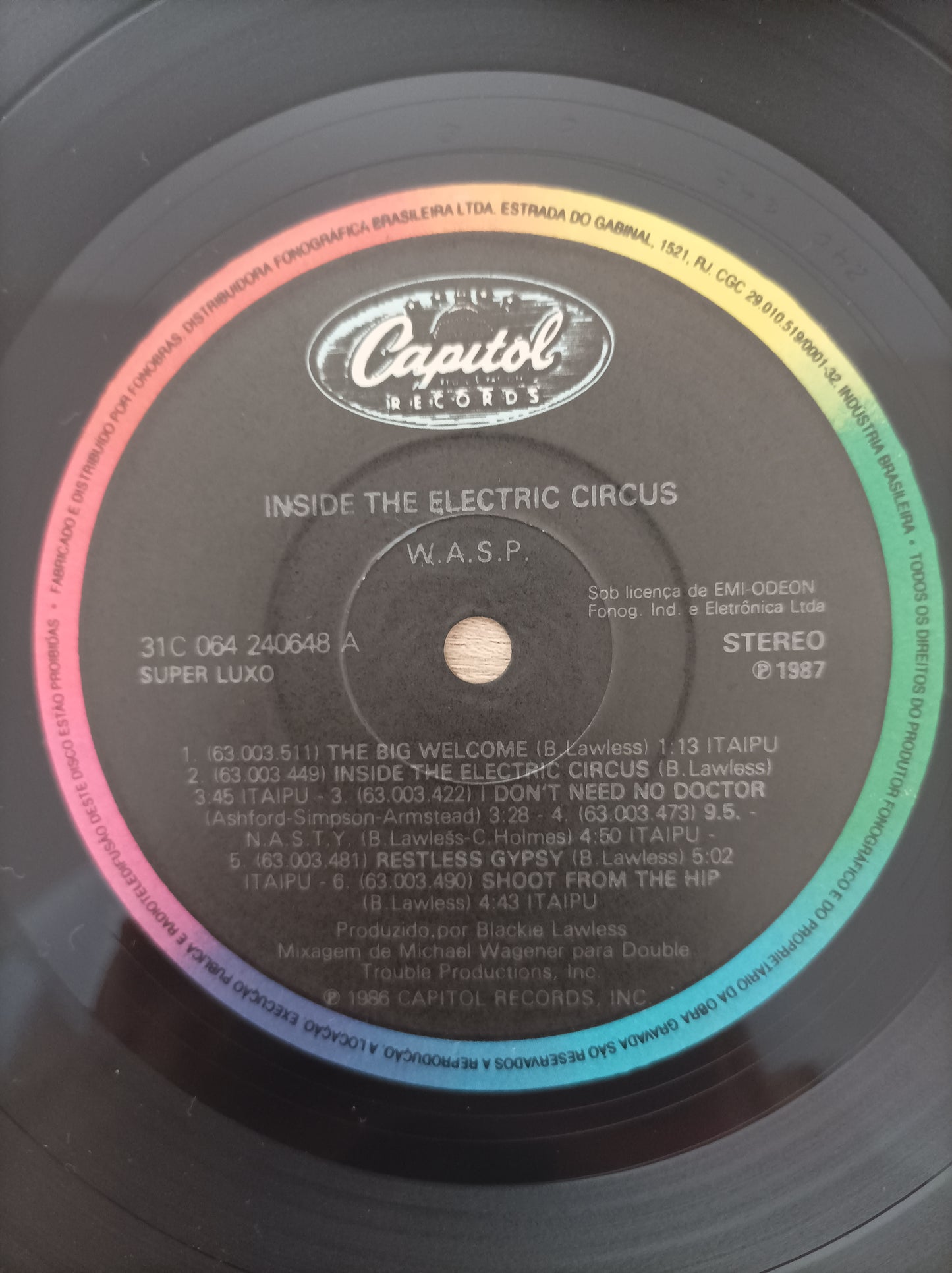Lp Vinil W.A.S.P. Inside the Electric Circus