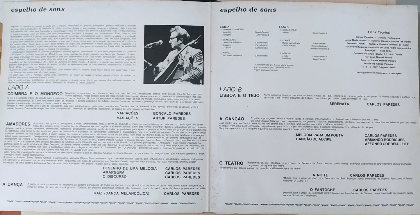 Lp Vinil Carlos Paredes Espelho De Sons Capa Dupla