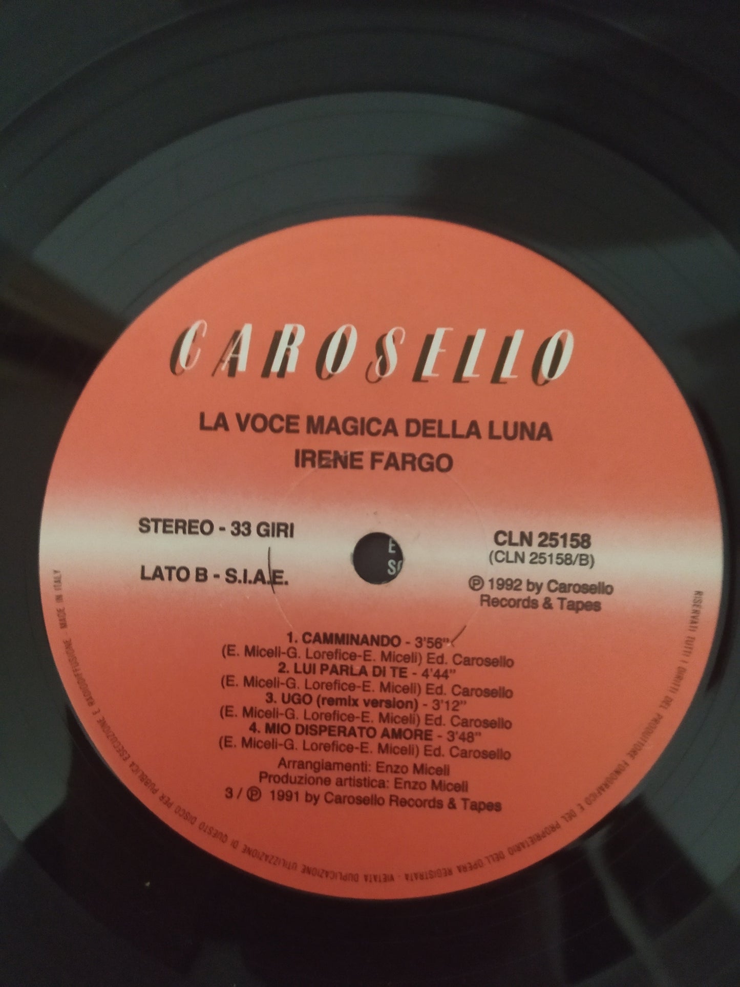 Lp Vinil Irene Fargo La Voce Magica Della Luna Com Encarte