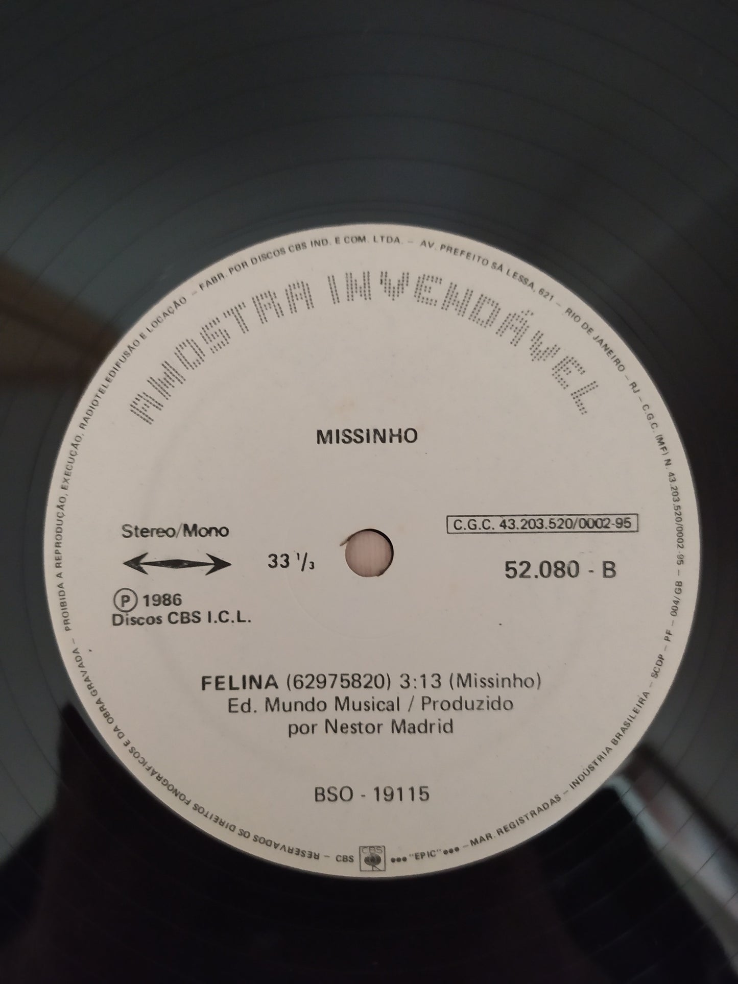 Lp Vinil Missinho Felina