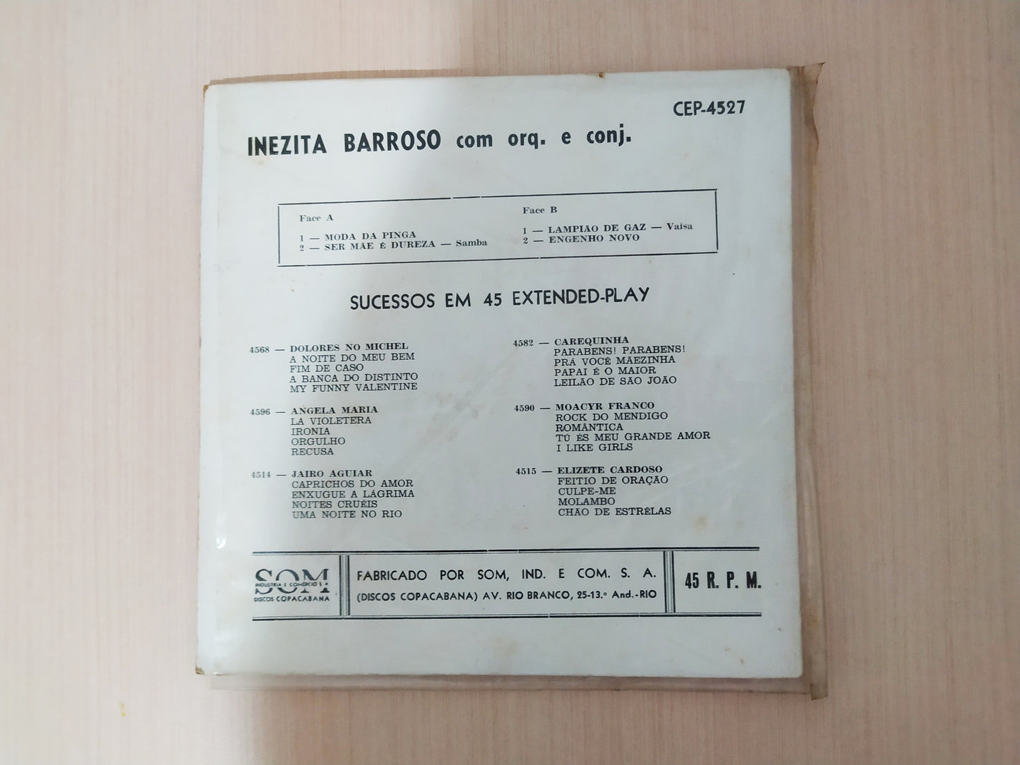 Lp Vinil Compacto Inezita Barroso Moda Da Pinga