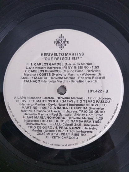 Lp Vinil Herivelto Martins Que Rei Sou Eu? Com Encarte