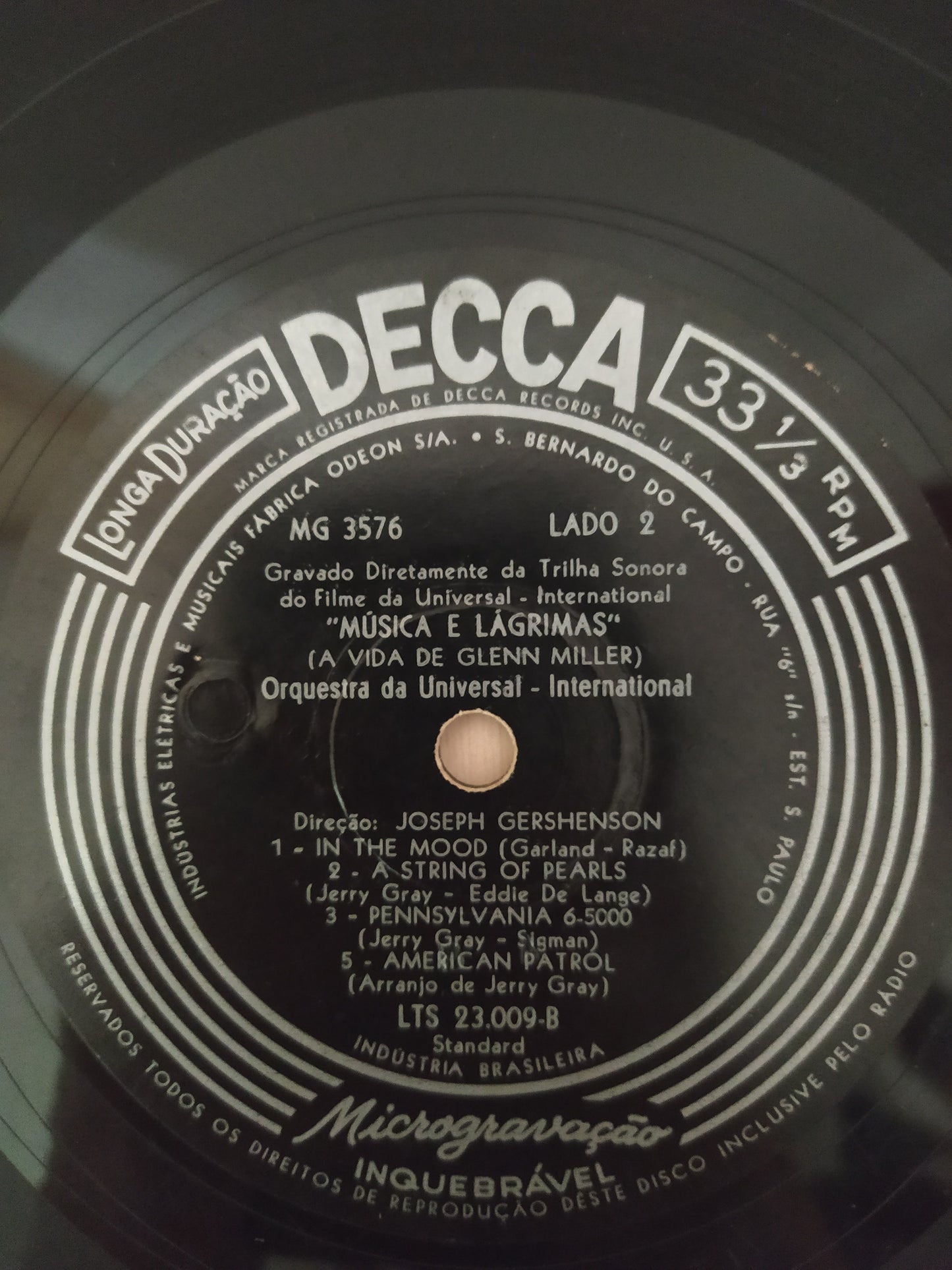 Lp Vinil Glenn Miller Música E Lágrimas