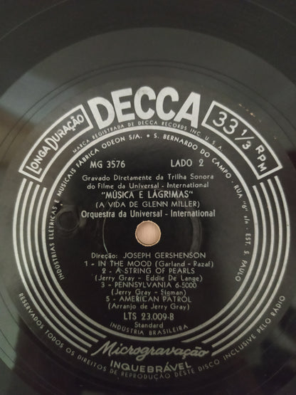 Lp Vinil Glenn Miller Música E Lágrimas