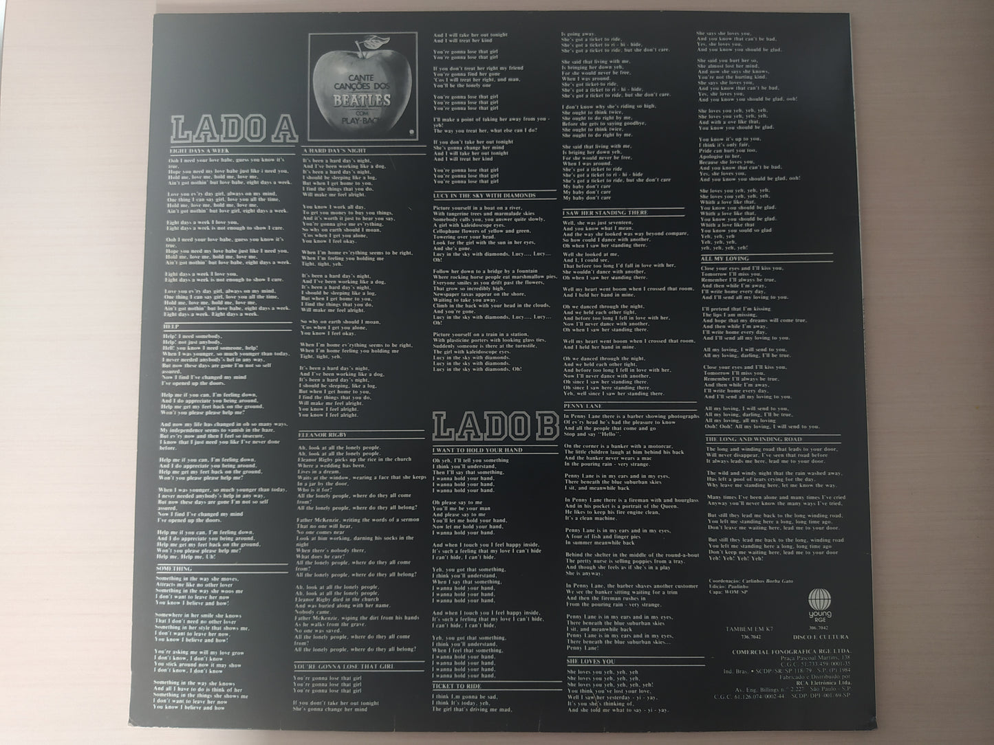 Lp Vinil The Beatles Cante Canções Com Playback