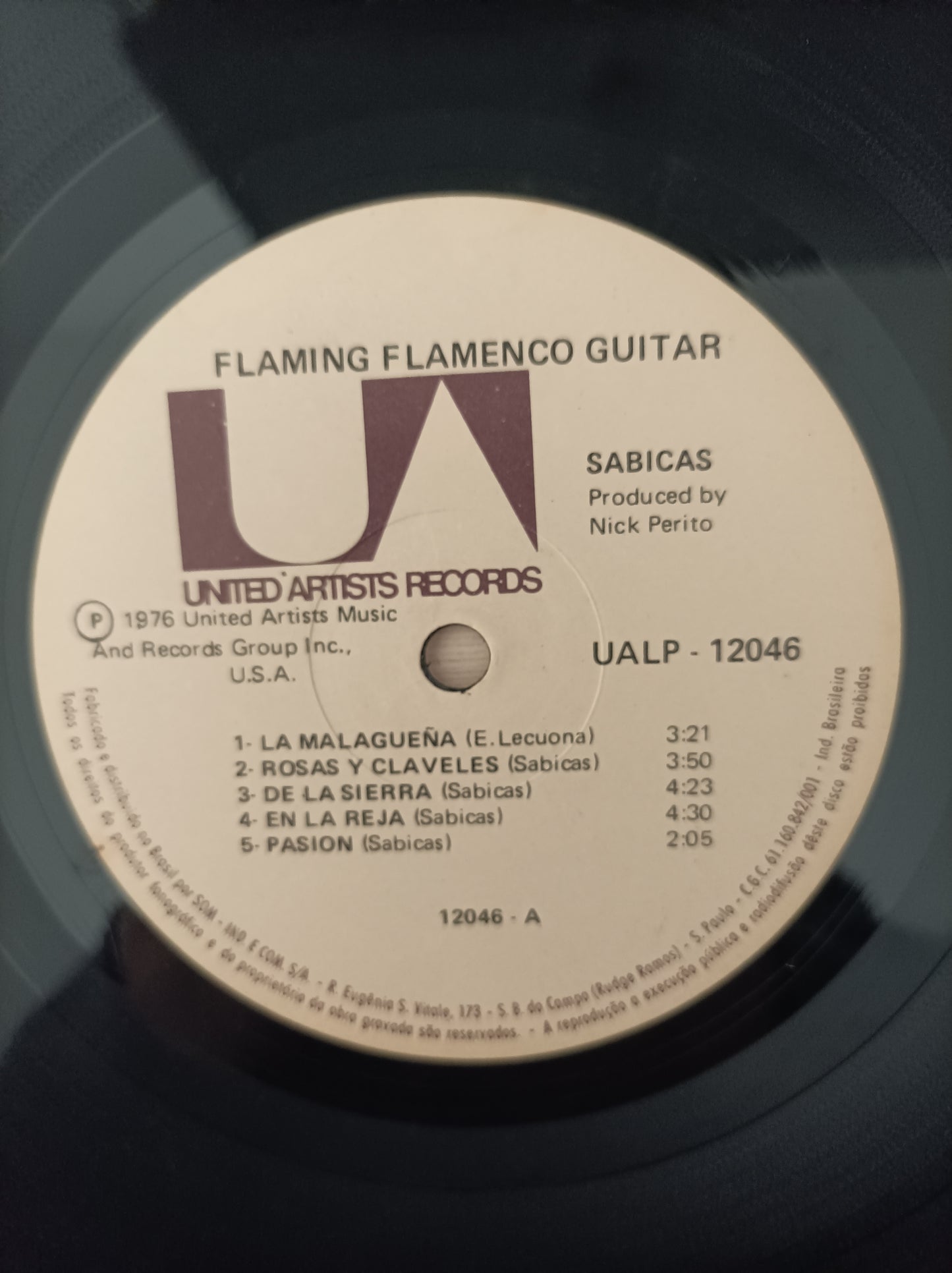 Lp Vinil Sabicas Flaming Flamenco Guitar